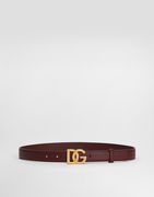 Calfskin Belt With Dg Logo