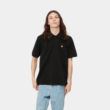 Polo tričko Carhartt WIP S/S Chase Pique Polo Shirt Čierna | I023807_00F_XX, 1