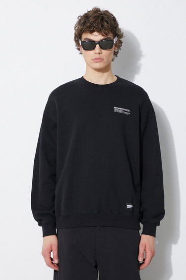Sveter Neighborhood NEIGHBORHOOD Plain Crewneck Sweatshirt Čierna | 241FPNH.CSM01, 0