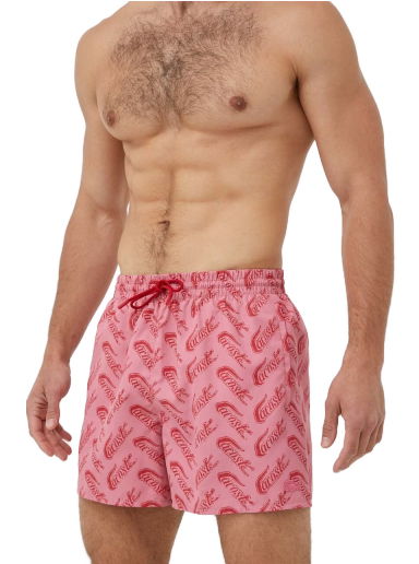 Plavky Lacoste Recycled Polyester Print Swim Trunks Červená | MH5635