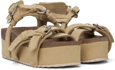 Starostlivosť o obuv R13 R13 Platform Suede Sandals Béžová | R13WS075-S212A, 3