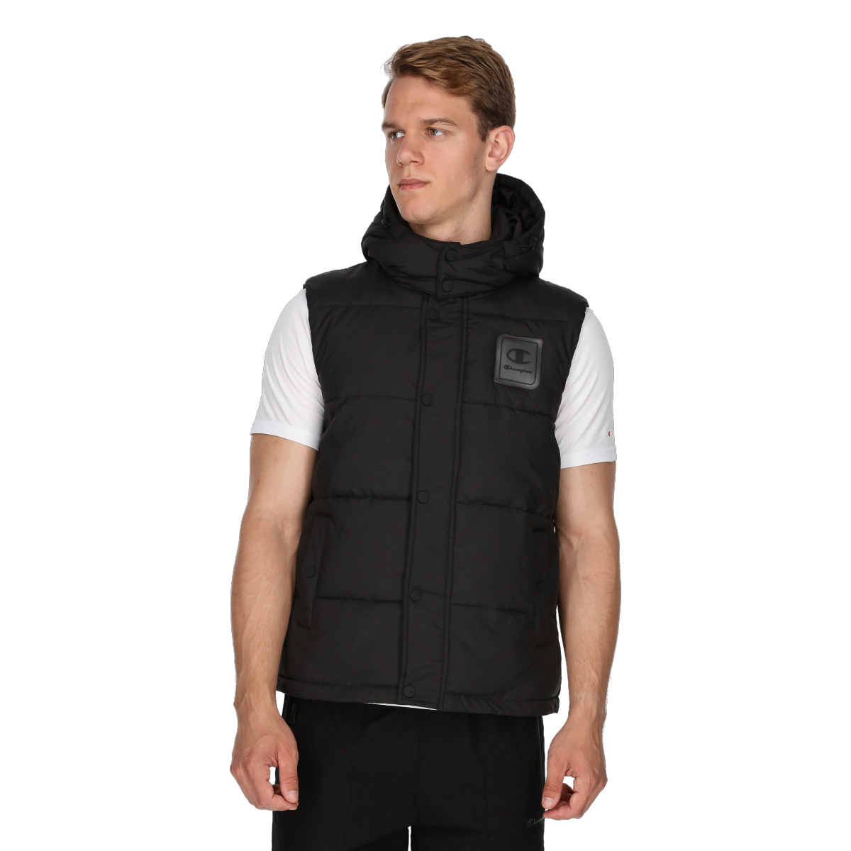 Vesta Champion Hooded Puffer Vest Čierna | CHA233M500-01, 0