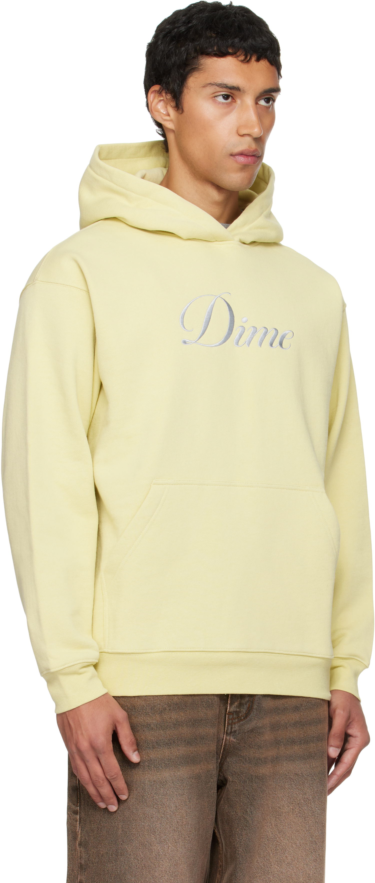 Mikina Dime Dime Cursive Hoodie Žltá | DIMEFA2556CRE, 1