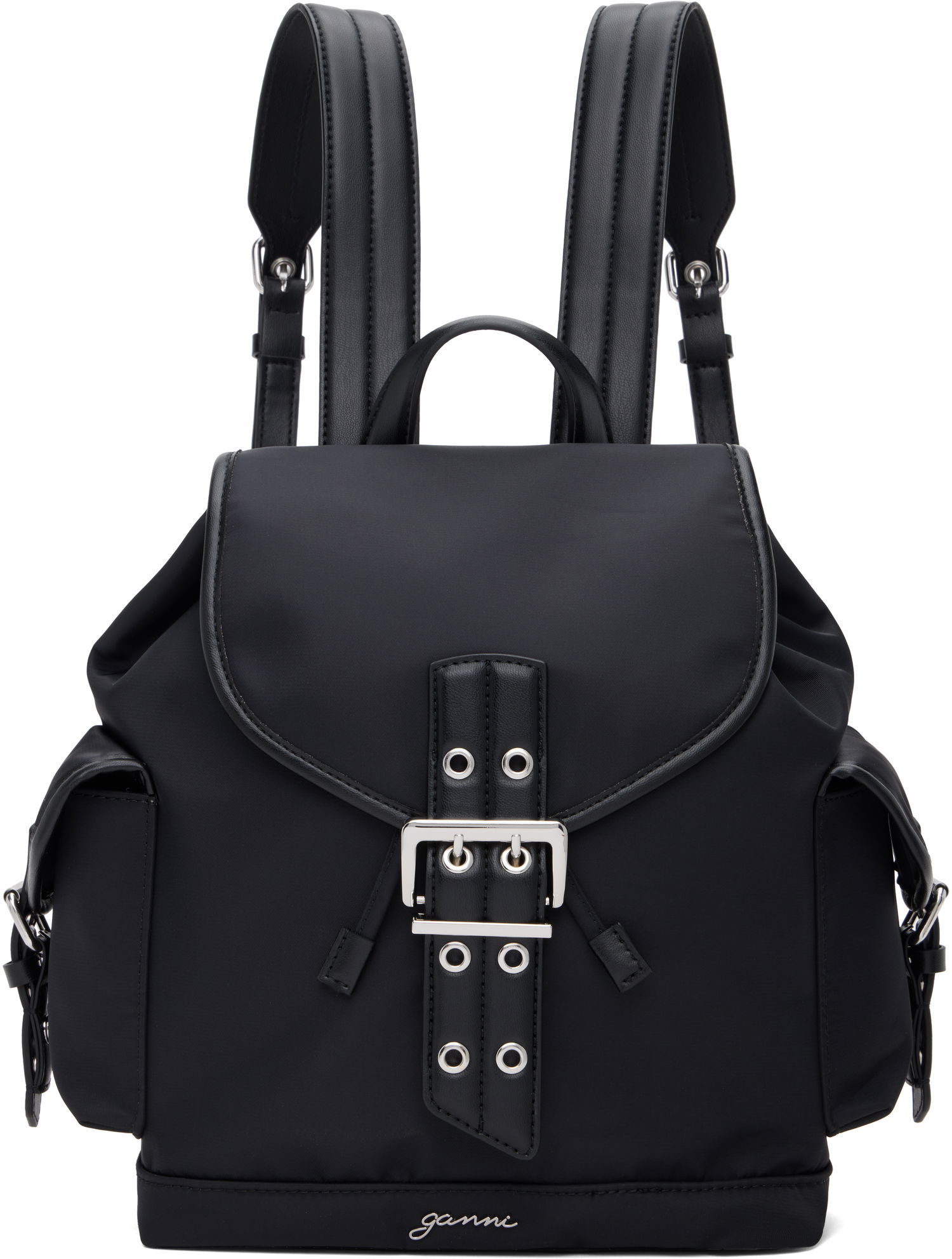 Batoh GANNI GANNI Small Bucky Nylon Backpack Čierna | A6528, 0