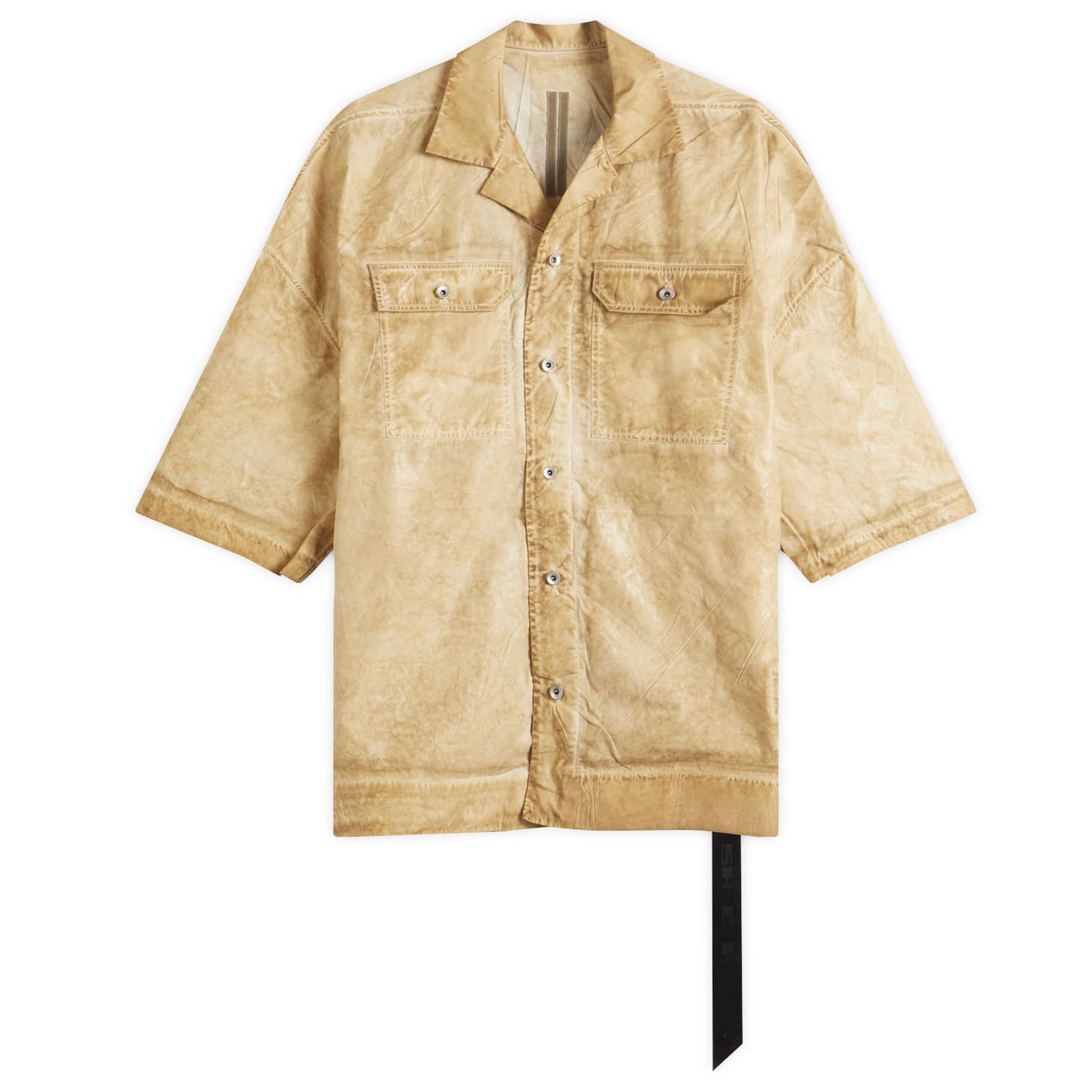 Košeľa Rick Owens DRKSHDW Magnum Tommy Short Sleeve Shirt, Size Small Béžová | DU01E3290-PF-81, 0