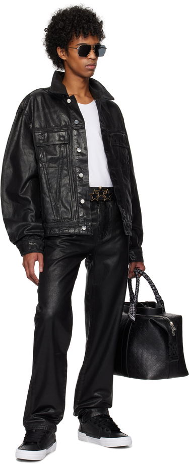 Bunda AMIRI AMIRI MA Quad Waxed Denim Jacket Čierna | AMDNTR1018, 3