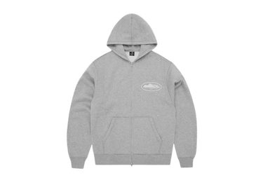Mikina Corteiz Corteiz Island Puff Print Zip Hoodie Šedá | COR7, 0