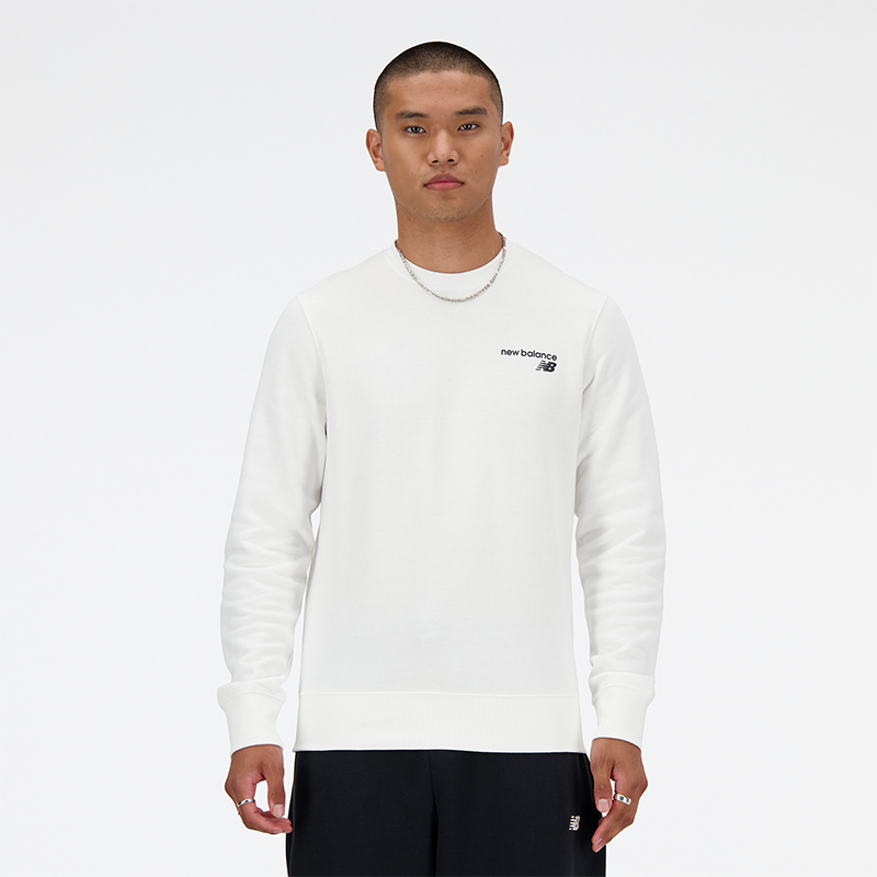 Mikina New Balance Men's Sweatshirt Biela | MT03911WT, 0