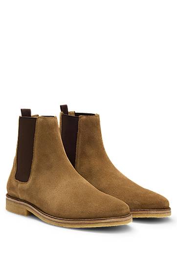 Oblečenie a doplnky BOSS BECKHAM x BOSS Suede Chelsea Boots Hnedá | 50546928, 0