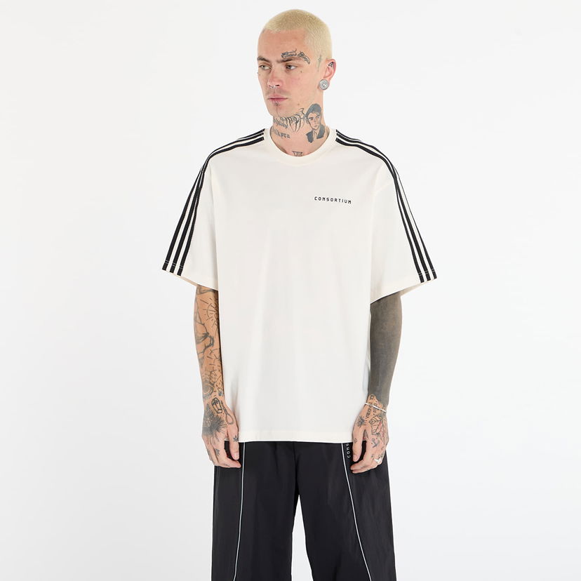Tričko adidas Originals T-Shirt by Consortium Three Stripes Biela | KF1993