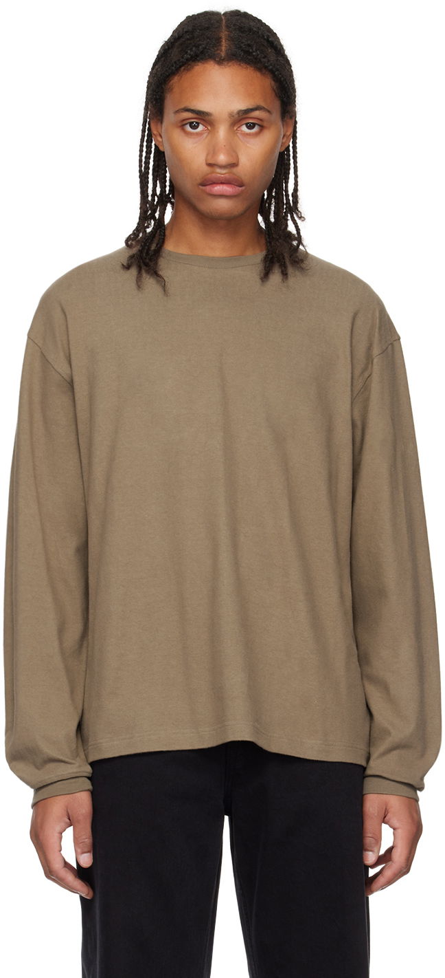 Tričko The Row Kirk Long Sleeve T-Shirt Hnedá | 534-K526, 0