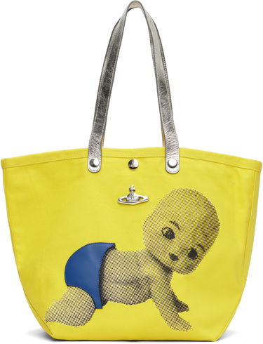Tote bag Vivienne Westwood Vivienne Westwood Baby Printed Canvas Small Shopper Tote Žltá | 4205007NU-W015D-, 0