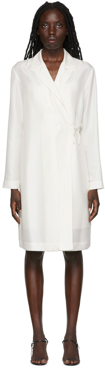Šaty The Row Exclusive Wrap Silk Mini Dress Biela | 6462-W2243, 0