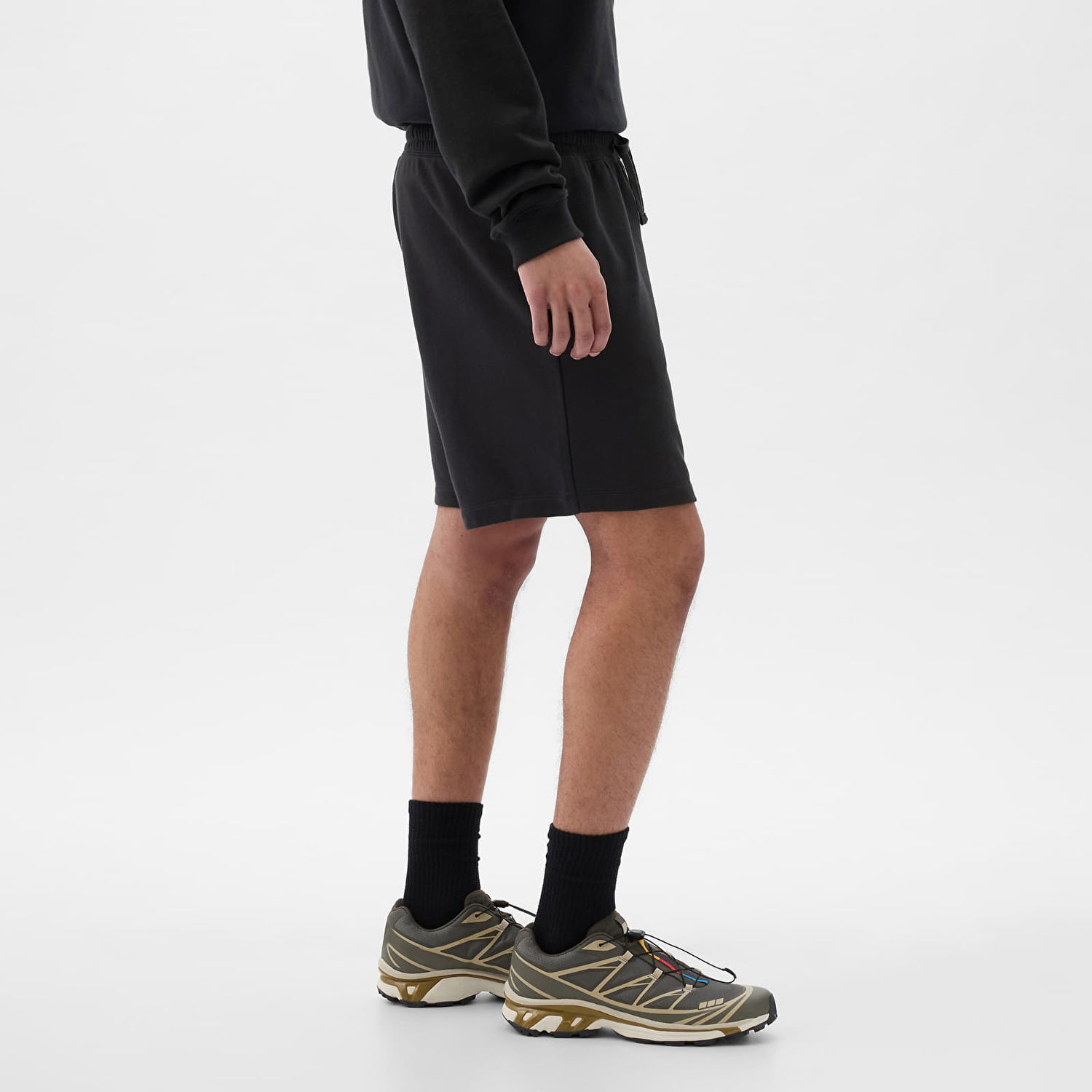 Šortky GAP French Terry Logo Shorts Moonless Night Čierna | 868464-01, 1