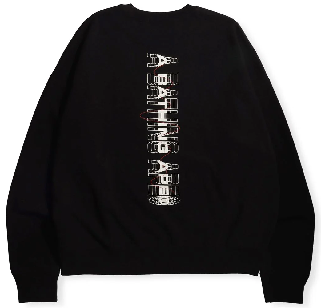 Sveter BAPE Graphic #2 Loose Fit Crewneck Čierna | 001SWH701001I, 1