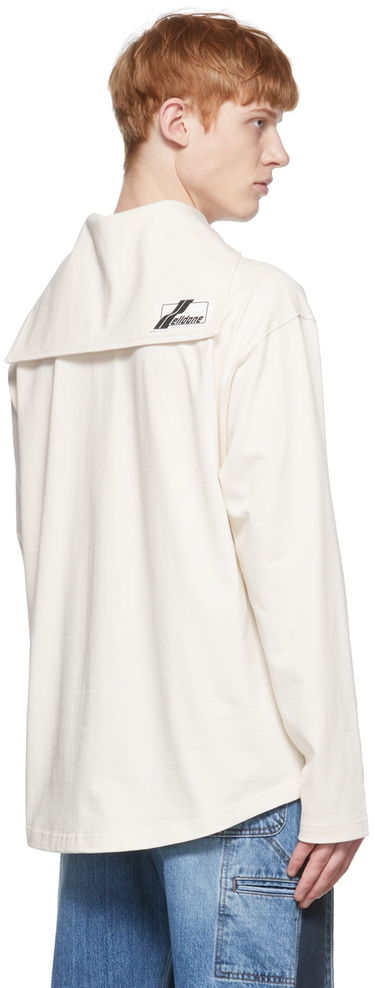 Polo tričko We11done We11done Embroidered Logo Henley Biela | WD-TT1-22-554-U-IV, 2