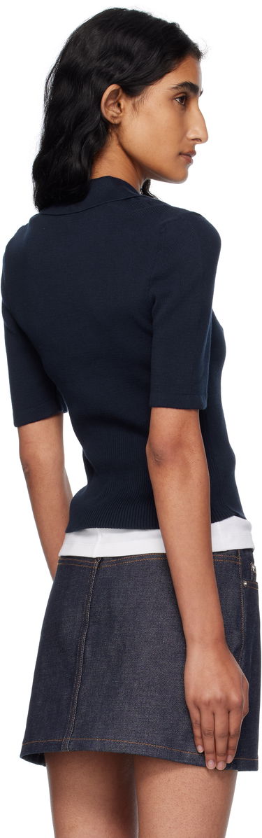 Polo tričko A.P.C. A.P.C. Joelle Knit Polo Navy | COGDK-F23421, 2