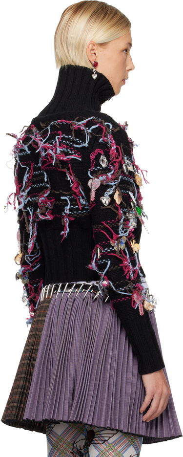 Sveter Chopova Lowena Chopova Lowena Washed Up Embellished Turtleneck Cardigan Rôznofarebný | 5250, 2