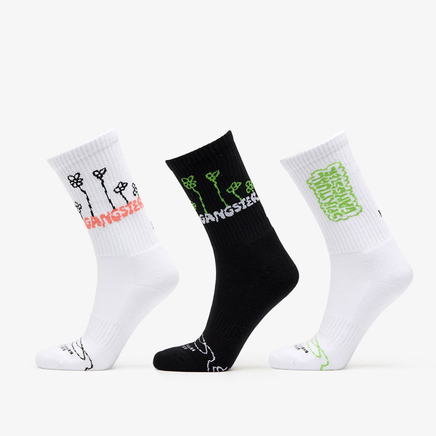 Ponožky Footshop Gangster 3-Pack Socks Rôznofarebný | FTSHP_394, 0