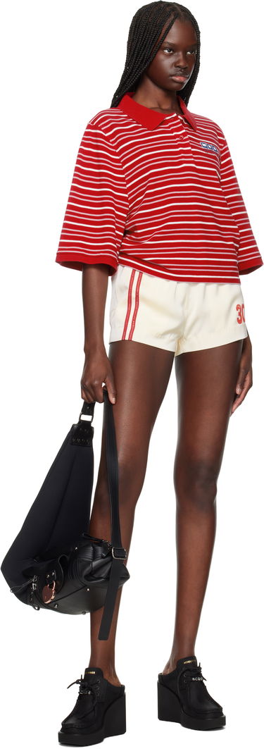 Polo tričko Martine Rose Martine Rose Shrunken Striped Polo Červená | 659JE02104O, 3