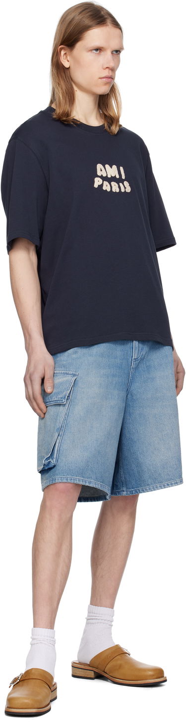 Tričko AMI AMI Paris Cotton Patch T-Shirt Navy | UTS075.726, 3