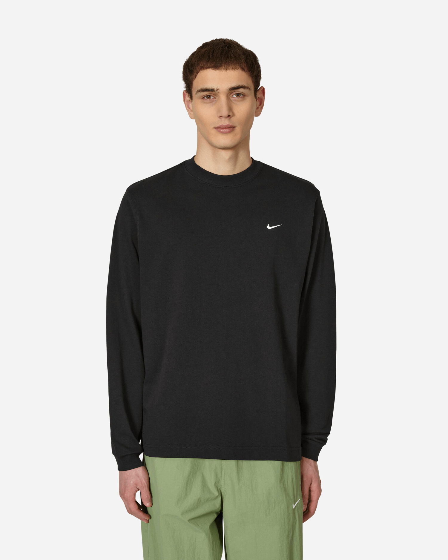 Tričko Nike Solo Swoosh Longsleeve T-Shirt Čierna | DX0884-010, 0