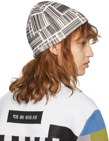 Kulicha VETEMENTS VTMNTS Barcode Monogram Beanie Béžová | VL12KN800W, 2
