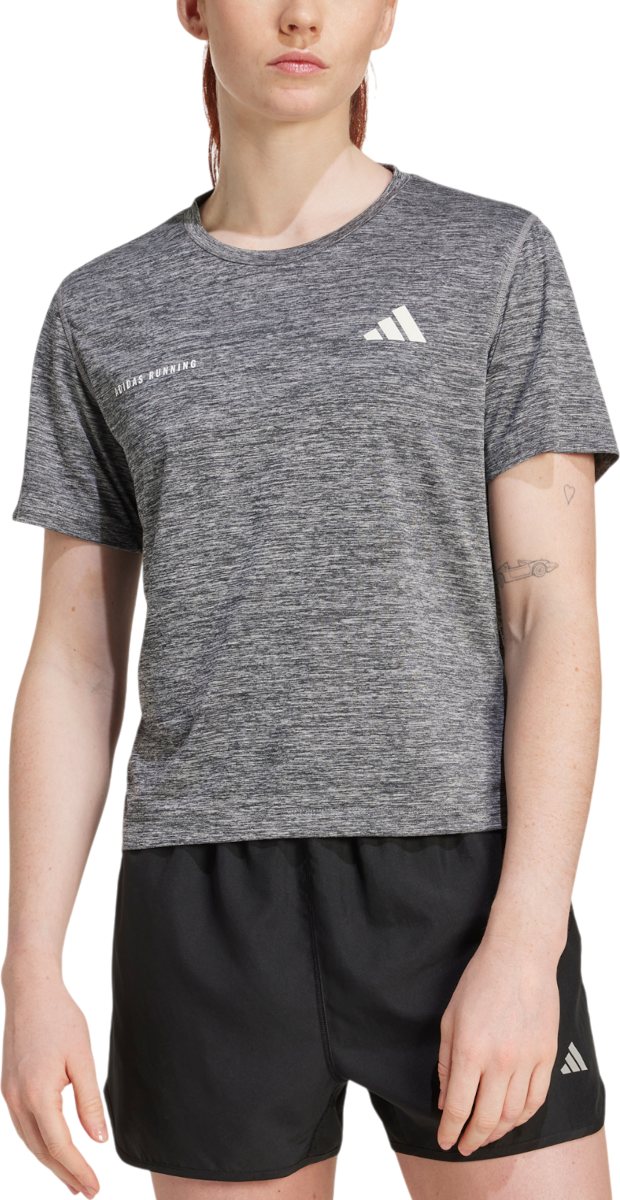 Tričko adidas Originals Own the Run Melange T-Shirt Šedá | jl8722, 0