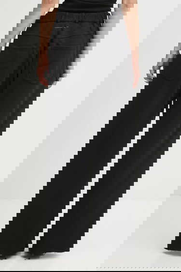 Nohavice Maison Margiela MM6 Maison Margiela Wide-Leg Cotton Raw Hem Pants Čierna | S52KA0548.M25014.900, 2