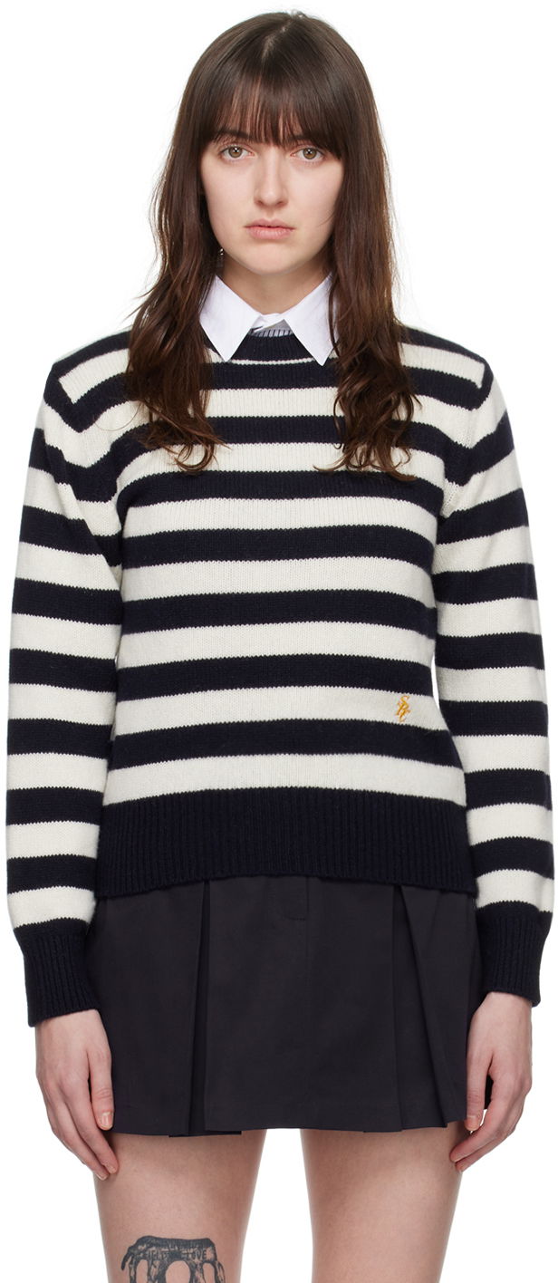 'SRC' Sweater "Navy & Off-White"