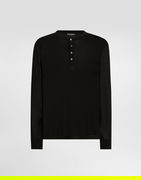 Dolce & Gabbana Serafino Long Sleeve Silk T-shirt