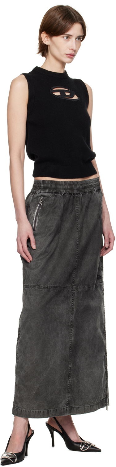 Sukňa Diesel Diesel O-HAZEL-Q2 Maxi Denim Skirt Šedá | A17384 0NJBP, 3