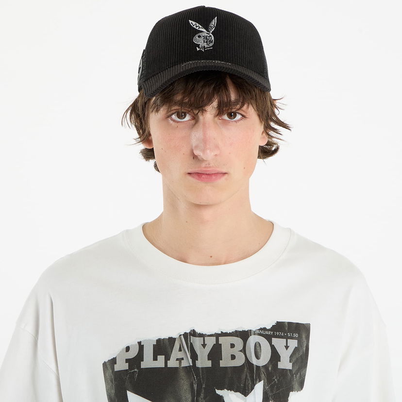 Šiltovka Footshop Playboy x FTSHP Corduroy Trucker Black Čierna | FTSHP_533