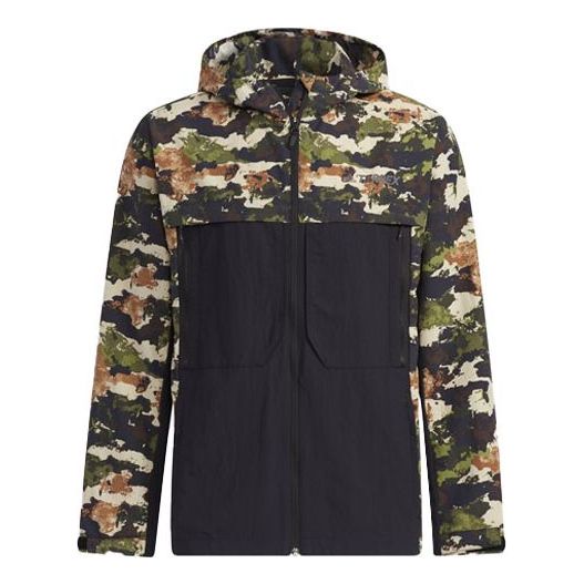Vetrovka adidas Performance Terrex Festiv Camouflage Splicing Hooded Outdoor Jacket Rôznofarebný | GN7594