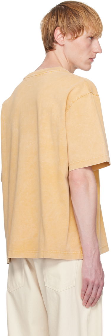 Tričko MAISON KITSUNÉ Maison Kitsuné Lemonade Chest Embroidery T-Shirt Žltá | OM00115KJ0119, 2