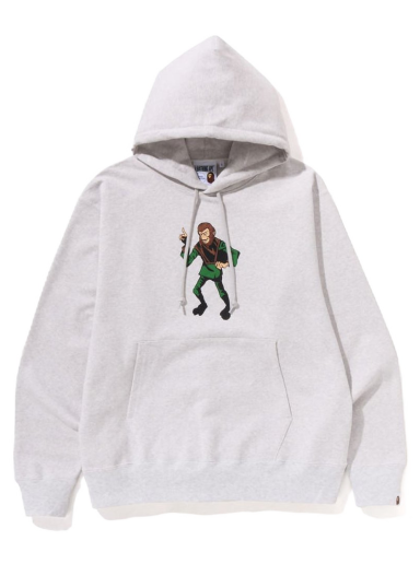 Mikina BAPE Ape Graphic Relaxed Fit Pullover Hoodie Šedá | 1J30-114-001