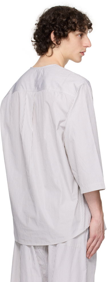 Tričko LEMAIRE Lemaire Short Sleeve Henley Biela | TO1326 LF1409, 2