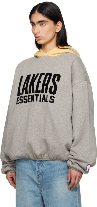Mikina Fear of God Fear of God Essentials Los Angeles Lakers Pull Over Hoodie Šedá | 192AL246305F, 4