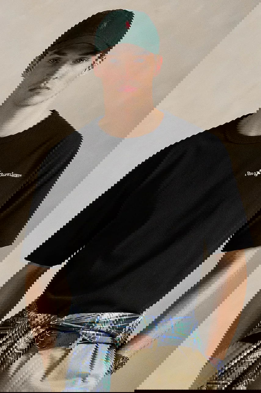 Tričko Polo by Ralph Lauren Polo Ralph Lauren Embroidered Logo Short-Sleeve Crew Neck T-Shirt Čierna | 710964714, 0