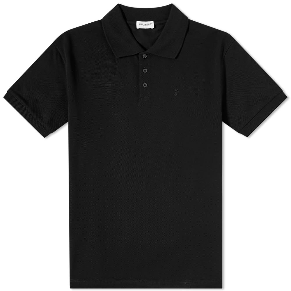 Polo tričko Saint Laurent Classic Logo Polo Čierna | 554052YB2OC-1000, 0