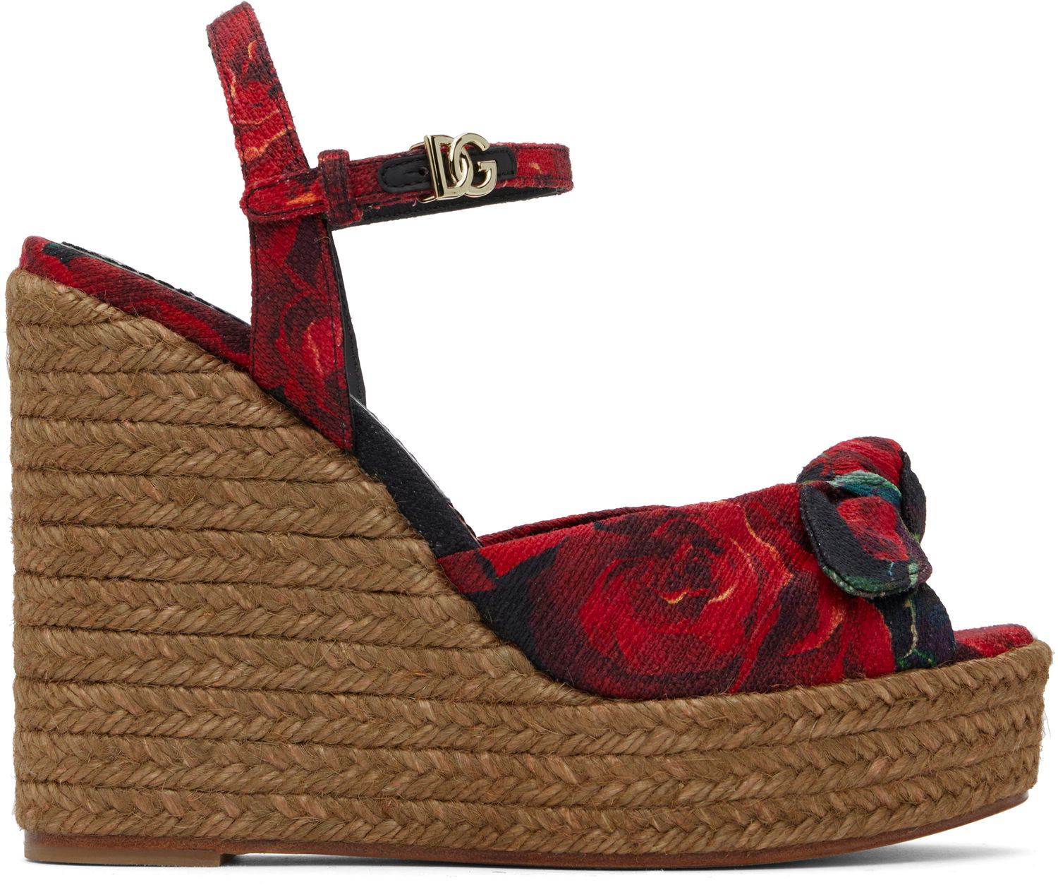 Oblečenie Dolce & Gabbana Dolce&Gabbana Cava MM Lolita Wedge Heeled Sandals Červená | CZ0320 A6514, 0