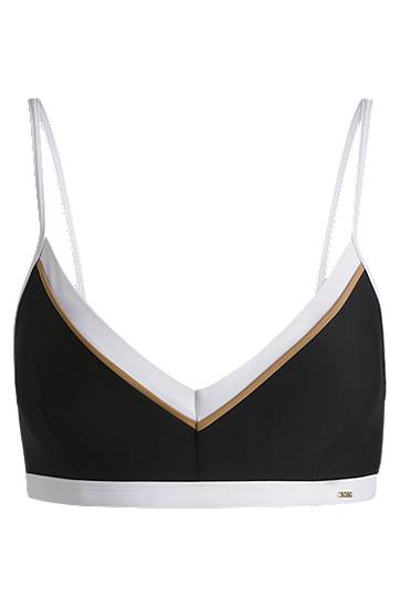 Podprsenka BOSS Signature Bikini Top Čierna | 50540498, 0