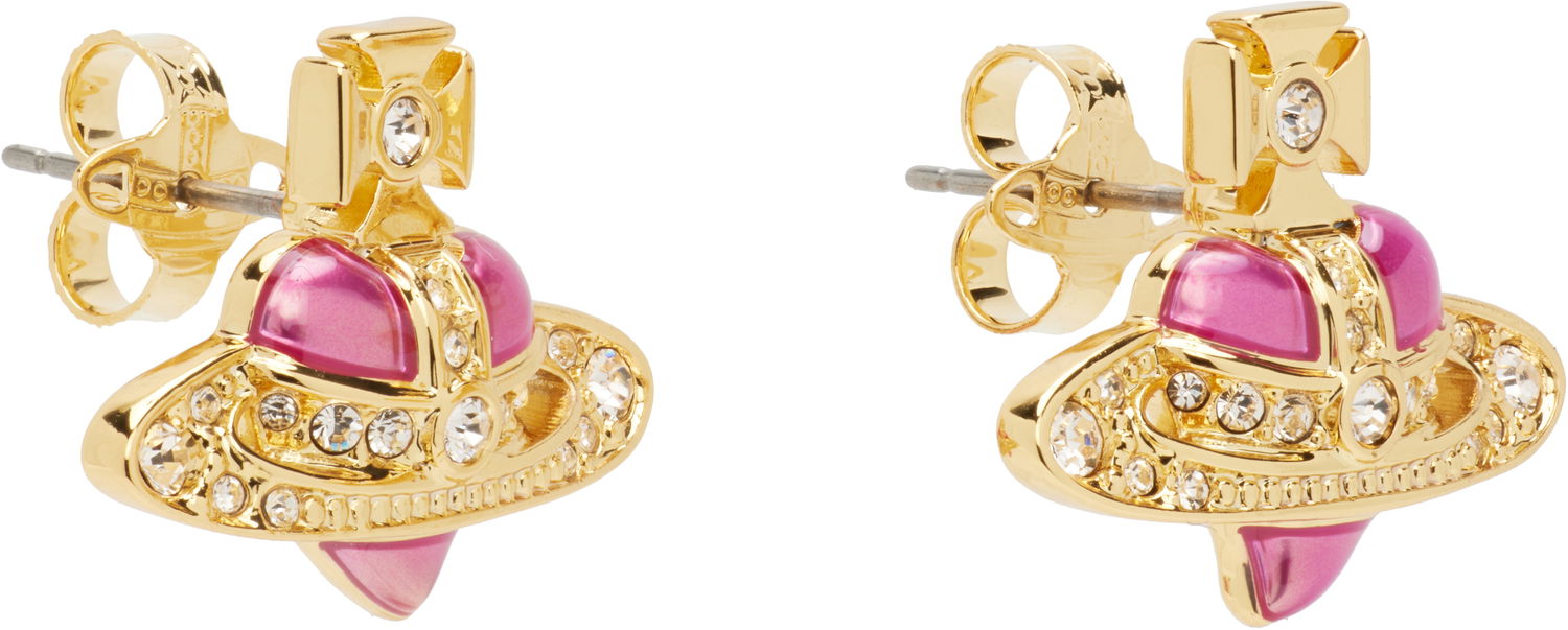 Náušnice Vivienne Westwood Diamante Heart Orb Stud Earrings Metalická | 6201033K-02R927-, 1