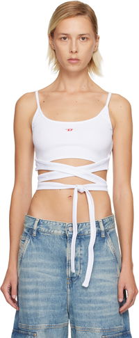 Ribbed Knit Cut-Out Wrap-Around T-Leya-Tail Tank Top