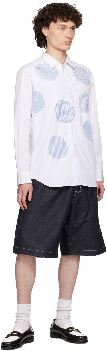Košeľa Comme des Garçons Comme des Garçons Shirt Plain & Stripe Shirt Biela | FO-B015-S25, 3