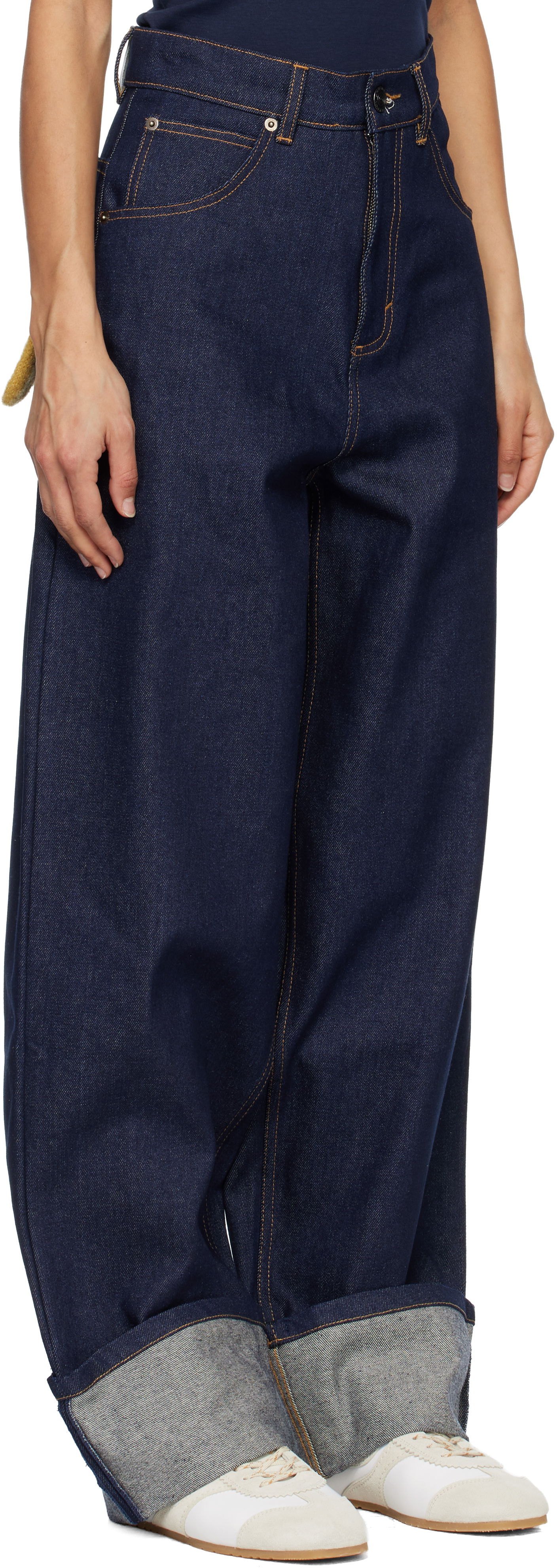 Džínsy Charles Jeffrey Loverboy Loose Fit Pocket Waisted Jeans Navy | 52040201, 1