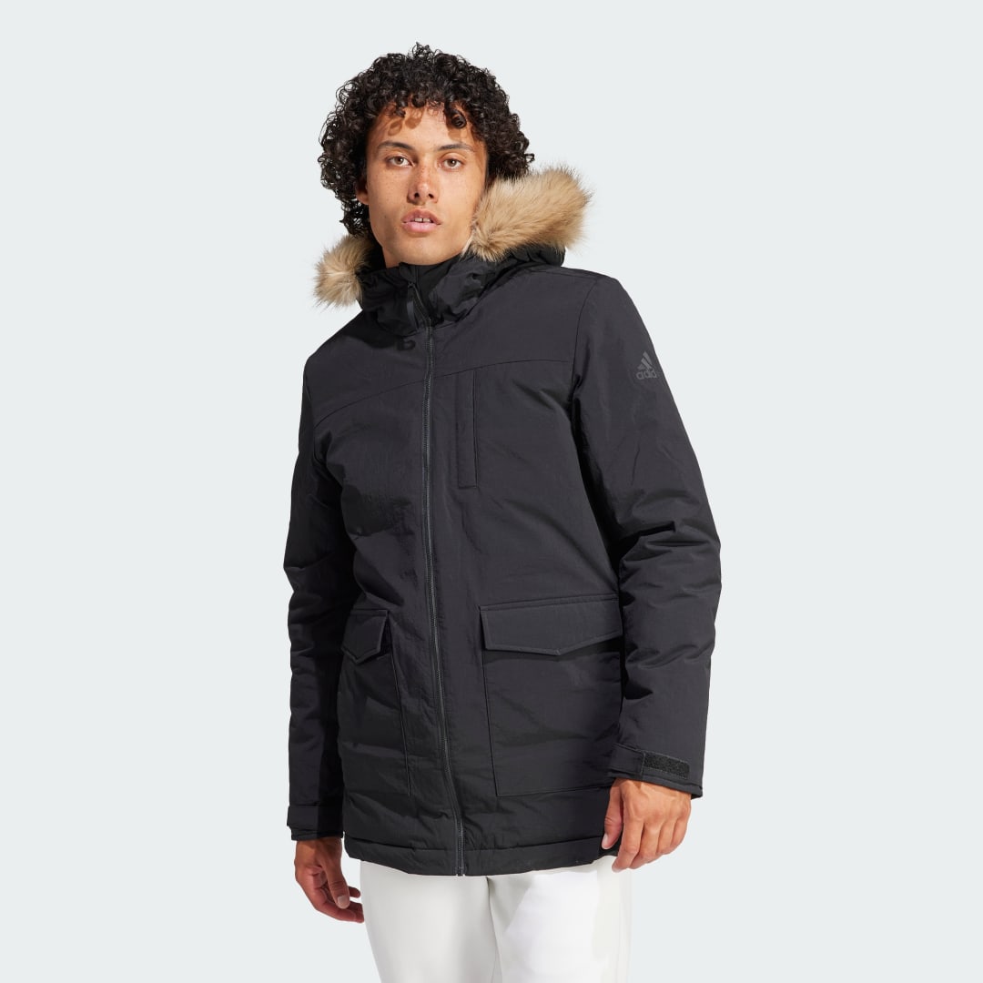 Parka adidas Performance Hooded Parka With Faux Fur Čierna | IK0553, 0