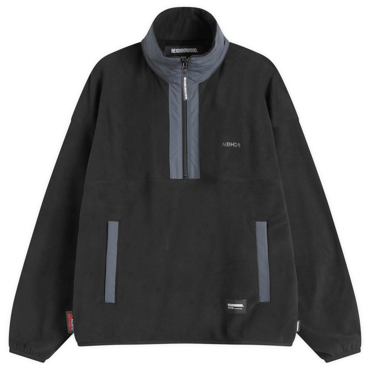 Mikina Neighborhood Fleece Half Zip Pullover Čierna | 242UWNH-CSM04-BLK, 0