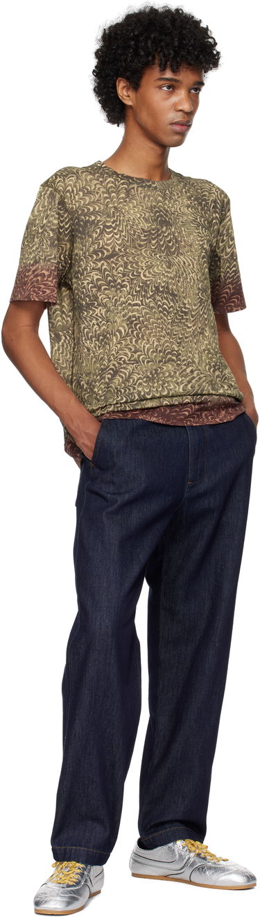 Tričko Dries Van Noten Dries Van Noten Printed Cotton T-Shirt Zelené | 251-021145-1609, 3