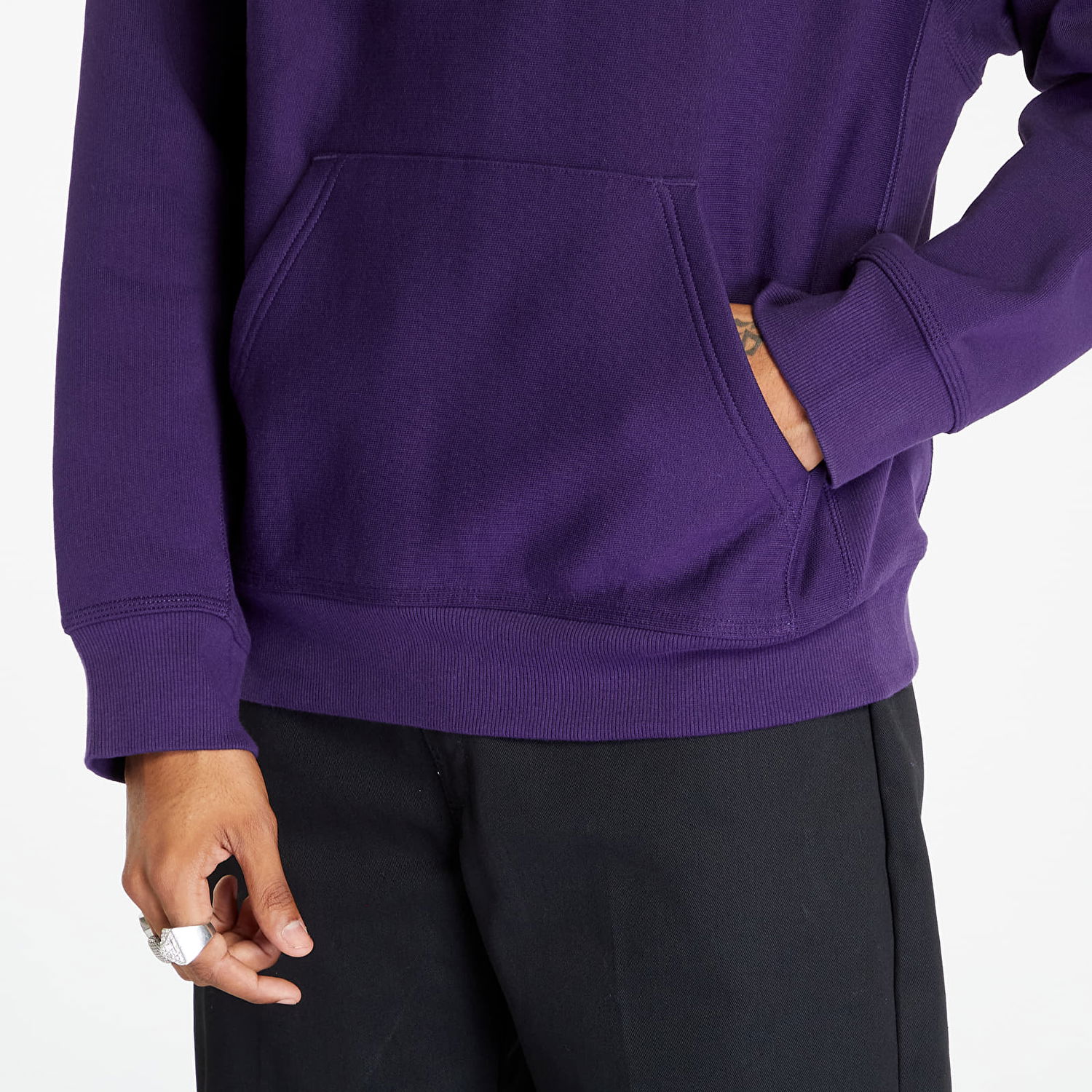 Mikina Carhartt WIP Hooded American Script Sweat Cassis Fialová | I028279.1N8XX, 1